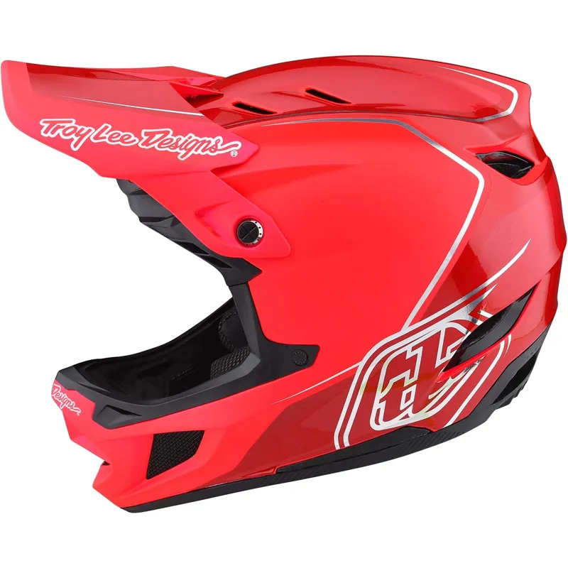 Troy Lee Designs D4 Composite Full Face MTB Helmet Shadow Glo Red-9